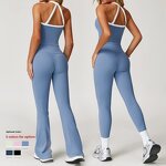 Yoga Set Manufacturer - High-Quality Stretch Contrast Colour Trim Cross Back