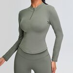 Gym Top Manufacturer - Series Half Zippy Long Sleeve Running Jacket for Women