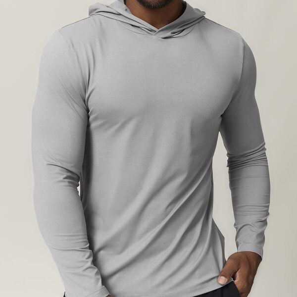 T-Shirt Manufacturer - Men's Casual Quick-Dry Long Sleeve Hooded for Running Gym