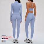 Workout Outfit Set Manufacturer - High-Waist Butt-Lifting Pants & Shockproof Bra Set