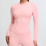 Gym Top Manufacturer - Series Half Zippy Long Sleeve Running Jacket for Women