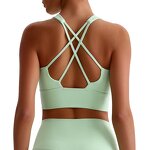 Yoga Vest Manufacturer - Cross Back Sports Bra Gather Shape Naked Running Custom