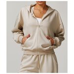 Sports Suit Manufacturer - Autumn Women's New Fleece Hooded with Double Pocket Shorts