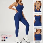 Activewear Bodysuit Manufacturer - Slim-Fit Cross-Back with Removable Breast Pads