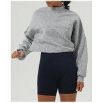 Hoodie Manufacturer - Women's Quarter Zip Pullover with Drawstring Custom Logo Two-Piece