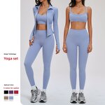Yoga Set Manufacturer - Women's Reversible U-Neck Bra & High-Waist Leggings