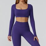 Yoga Top Manufacturer - Customized Seamless Knit Nylon Running Long Sleeve for Women