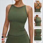 Yoga Top Manufacturer - Breathable with Cross-Cutout Back High-Support for Running