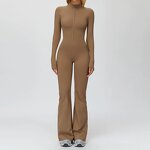 Yoga Bodysuit Manufacturer - Fitness Cross-style Seamless Stand-up Collar for Warmth