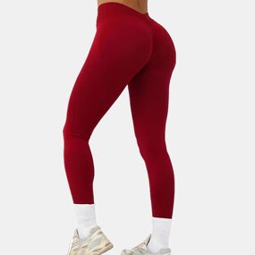 Yoga Leggings Manufacturer - Seamless Women Scrunch Butt V Hip-Lifting Custom Logo