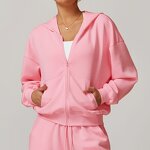 Sports Suit Manufacturer - Autumn Women's New Fleece Hooded with Double Pocket Shorts