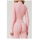 Workout Jacket Manufacturer - Women's Quick Dry Lightweight Zip Up Cropped Slim Fit