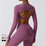 Yoga Sets Manufacturer - Wholesale 5 Pieces with Leggings Bra & Shawl Jacket