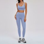 Workout Outfit Set Manufacturer - High-Waist Butt-Lifting Pants & Shockproof Bra Set