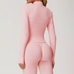 Workout Jacket Manufacturer - Women's Quick Dry Lightweight Zip Up Cropped Slim Fit