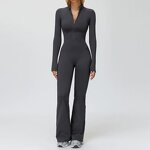 Yoga Bodysuit Manufacturer - Fitness Cross-style Seamless Stand-up Collar for Warmth