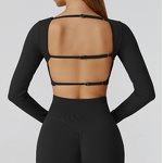 Yoga Top Manufacturer - Customized Seamless Knit Nylon Running Long Sleeve for Women