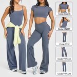 Yoga Pant Manufacturer - Custom High Waisted V Shape Flared Leg for Women