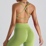 Sports Bra Manufacturer - Hot Sale Seamless Adjustable Straps Open Back
