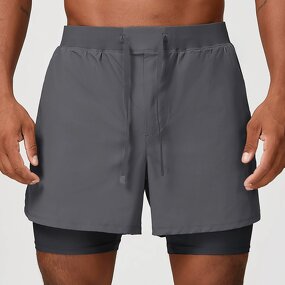 Sports Shorts Manufacturer - Men's Training Stretch Quick-Dry Double-Layer Elastic Waistband