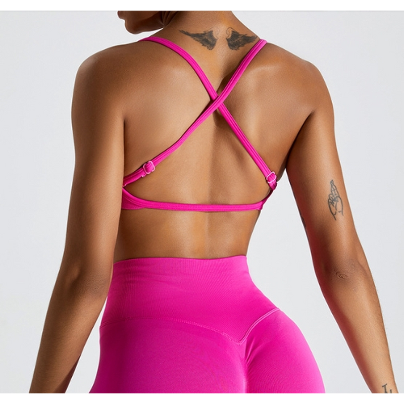 Sports Bra Manufacturer - Hot Sale Seamless Adjustable Straps Open Back