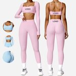 Yoga Set Manufacturer - Nude Feeling Tight 4-Way Stretch High Waist Two-Piece