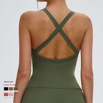 Yoga Top Manufacturer - Breathable with Cross-Cutout Back High-Support for Running
