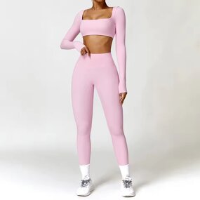 Yoga Set Manufacturer - Nude Feeling Tight 4-Way Stretch High Waist Two-Piece