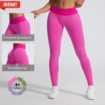 Leggings Manufacturer - Sports Seamless Nylon Patchwork High Waist V Shape