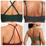 Sports Bra Manufacturer - Women Custom Logo Deep V Seamless with Adjusted Straps