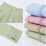 Yoga Jacket Manufacturer - Women's Lightweight Zip-Up Cropped Quick Dry Soft Spandex Printed