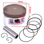 Motorcycle Piston Manufacturer - 225CC XT225 DIA70mm-70.75mm Pin16mm 5HO Piston