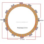 Motorcycle Clutch Plate Manufacturer - K3 K4 ZXR250 250CC Friction for Kawasaki