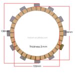 Motorcycle Clutch Plate Manufacturer - 250CC for Yamaha TTR250 TZR250 YZ250 3XV