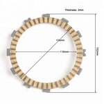 Motorcycle Clutch Disc Manufacturer - 250CC Friction for Kawasaki Ninja250 KLX250