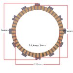Motorcycle Clutch Plate Manufacturer - 125/250CC Fiber for Suzuki GN250 RGV125