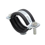 Pipe Clamp Manufacturer - High Quality Custom Sizes Stainless Steel Double Screw with Rubber Hanger Loop