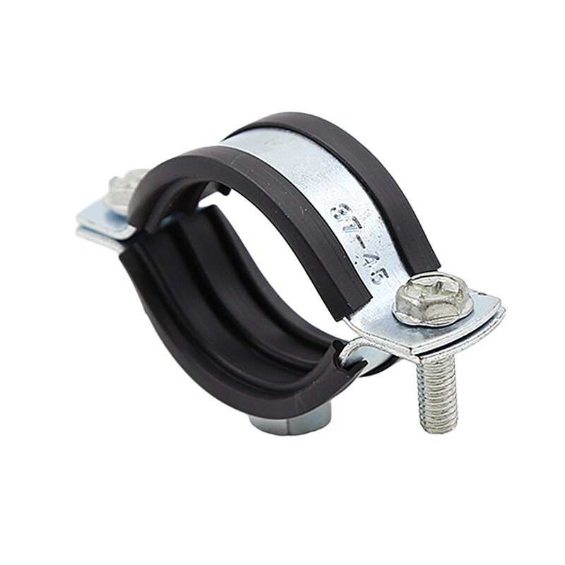 Pipe Clamp Manufacturer - High Quality Custom Sizes Stainless Steel Double Screw with Rubber Hanger Loop