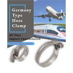 Hose Clamps Manufacturer - Size 10 3/4"-1-1/8" Embossed Stainless Steel Metal Measure in Inches