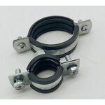 Pipe Clamp Manufacturer - Tianjin Customizable Double Screw Hanger Loop Galvanized Iron with Rubber