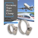 Hose Clamps Manufacturer - Size 10 3/4"-1-1/8" Embossed Stainless Steel Metal Measure in Inches