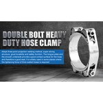 Hose Clamps Manufacturer - European Type Heavy Duty 55-65 mm Double Bolts Inch Measurement