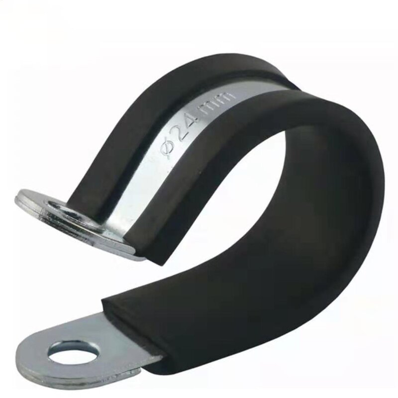 Hose Clamp Manufacturer - Fixing Cable Rubber Cushion Plastic Water Gas Pipe Wall P Shape