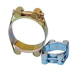 Hose Clamp Manufacturer - Tianjin Factory Heavy Duty Half Steel Double Bolt
