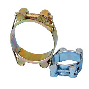 Hose Clamp Manufacturer - Tianjin Factory Heavy Duty Half Steel Double Bolt