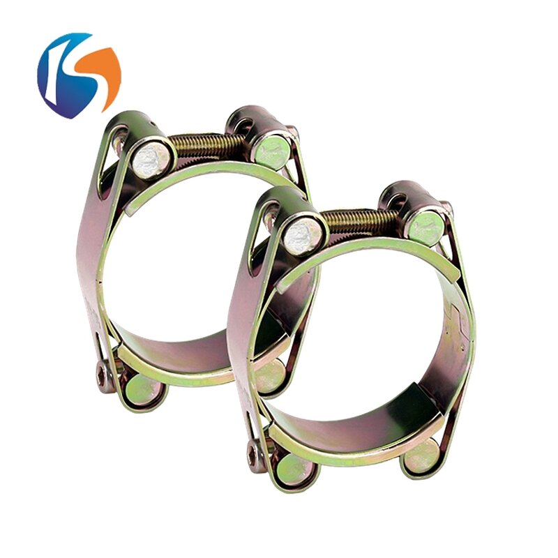 Hose Clamps Manufacturer - Tianjin Factory European Type Double Bolts Heavy Duty