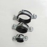Pipe Clamp Manufacturer - High Quality Custom Sizes Stainless Steel Double Screw with Rubber Hanger Loop