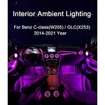 Ambient Light Set Manufacturer - 64 Color Full for Mercedes W205 GLC Tweeter
