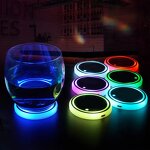Cup Holder Light Manufacturer - 7 Color LED USB Charging Anti Slip Car Coaster Pad