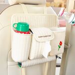 Backseat Organizer Manufacturer - Cute Bear Car Tissue Holder Clear Phone Pocket